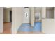 Entryway view with decorative front door and blue-tiled foyer at 8183 Westmont Terrace Dr, Lakeland, FL 33810