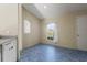 Kitchen nook with blue tile floor and window overlooking the street at 8183 Westmont Terrace Dr, Lakeland, FL 33810