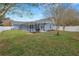 Spacious backyard with screened patio and lush green grass at 1520 Royal Forest Loop, Lakeland, FL 33811