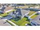 Aerial view of house, yard, and driveway at 241 Walkers Point Dr, Auburndale, FL 33823