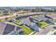 Aerial view of house, neighborhood, and lake at 241 Walkers Point Dr, Auburndale, FL 33823