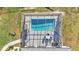 Aerial view of screened-in pool and patio at 241 Walkers Point Dr, Auburndale, FL 33823