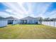 Spacious backyard with grassy area, privacy fence, and playground at 4340 Reding Way, Lakeland, FL 33813