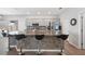 Kitchen island with granite countertop and seating for four at 4340 Reding Way, Lakeland, FL 33813