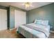 Bedroom with a queen bed, carpet flooring, and ceiling fan at 5545 Harrells Nursery Rd, Lakeland, FL 33812