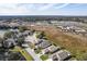 Aerial view of houses near a lake and highway at 731 Lake Clark Ct, Lakeland, FL 33813