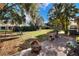Large backyard with playground and fire pit at 1118 Cypress W Pt, Winter Haven, FL 33884