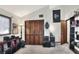 Bedroom with built-in closet and floor lamp at 1118 Cypress W Pt, Winter Haven, FL 33884