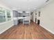 Modern kitchen with gray cabinets and island at 234 Laynewade Rd, Polk City, FL 33868