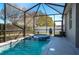 Relaxing pool and spa with screened enclosure at 252 Magneta Loop, Auburndale, FL 33823