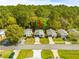Aerial view showcasing the property's location within a community of similar homes at 32334 Oak Park Dr, Leesburg, FL 34748