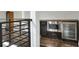 Stylish wet bar with microwave, mini-fridge, and dark cabinetry at 3960 Laurel Se Ave, Lakeland, FL 33812