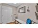 Inviting entryway with built-in bench and storage at 5576 Albert Williams Rd, Mulberry, FL 33860
