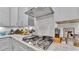 Modern kitchen with gray cabinets, marble countertops, and stainless steel appliances at 5576 Albert Williams Rd, Mulberry, FL 33860
