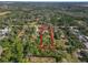 Aerial view of property highlighting the lot size at 748 Mcclellan Rd, Frostproof, FL 33843