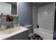Clean bathroom, bathtub, and sink at 1126 Lakewood W Cir, Lakeland, FL 33801