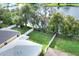 Aerial view showing home's backyard and lake access at 3710 Madbury Cir, Lakeland, FL 33810
