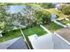 Aerial view showcasing the home's backyard and lake proximity at 3710 Madbury Cir, Lakeland, FL 33810