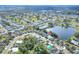 Aerial view of home near lake in residential neighborhood at 3710 Madbury Cir, Lakeland, FL 33810