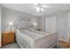 Serene bedroom featuring a sleigh bed and neutral decor at 5079 Lodgewood Dr, Lakeland, FL 33810
