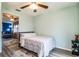 Light and airy bedroom with a view of the living room at 726 Erie Ct, Lakeland, FL 33803