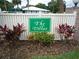 The Villas community entrance sign at 726 Erie Ct, Lakeland, FL 33803