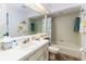 Bathroom featuring white sink and vanity with combined shower and tub at 1452 Grand Cayman Cir, Winter Haven, FL 33884