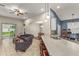Open kitchen with a large island and access to the living room at 2507 Torrens Dr, Lakeland, FL 33805