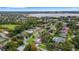 Aerial view of the neighborhood and lake at 2620 Jonila Ave, Lakeland, FL 33803