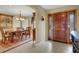 Formal dining room with wooden table and chandelier at 2620 Jonila Ave, Lakeland, FL 33803