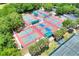 Aerial view of multiple pickleball courts with players at 453 Treviso Dr, Kissimmee, FL 34759