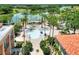 Resort-style pool with multiple cabanas and lush landscaping at 453 Treviso Dr, Kissimmee, FL 34759