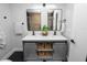 Modern bathroom with double vanity, and a large walk in shower at 5252 Post Ln, Lakeland, FL 33809