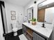 Modern bathroom with double vanity, and a large walk in shower at 5252 Post Ln, Lakeland, FL 33809