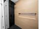 Modern shower with glass enclosure and wood-look tile at 5252 Post Ln, Lakeland, FL 33809