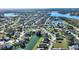 Bird's-eye view of the house and surrounding neighborhood at 1039 Motorcoach Dr, Polk City, FL 33868