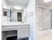 Bathroom with vanity, shower/tub combo and mirror at 1130 N Lake Parker Ave # A302, Lakeland, FL 33805