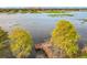 Arial view of lakefront property with private dock at 1130 N Lake Parker Ave # A302, Lakeland, FL 33805