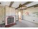 Living room with fireplace and wood paneling at 127 Colonial Dr, Auburndale, FL 33823