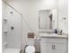 Clean bathroom with a shower/tub combo and white vanity at 1405 Kissimmee Dr, Kissimmee, FL 34759