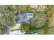 House with pool and backyard, seen from above at 1423 Royal Forest Loop, Lakeland, FL 33811