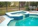 Relaxing pool and spa with blue tile accents at 1423 Royal Forest Loop, Lakeland, FL 33811