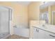 Main bathroom with corner tub and double vanity at 16202 Indian Creek Dr # 16202, Kissimmee, FL 34759