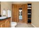 Bathroom with sauna and granite vanity at 1665 Blue Heron Ln, Lakeland, FL 33813