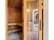 Relaxing wooden sauna with glass door at 1665 Blue Heron Ln, Lakeland, FL 33813