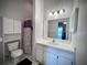 Clean bathroom with vanity, toilet and shower/tub combo at 2141 Sandy Hook, Lakeland, FL 33813