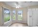 Dining area with vinyl flooring and water views at 2266 Silver Re Dr, Lakeland, FL 33810