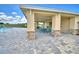 Poolside patio area with seating at 245 Piave St, Haines City, FL 33844