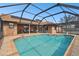 Relaxing screened pool with patio furniture at 3220 Cherry Hill S Cir, Lakeland, FL 33810