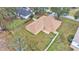 Single-Gathering house with fenced backyard, viewed from above at 3445 Sleepy Hill Oaks St, Lakeland, FL 33810